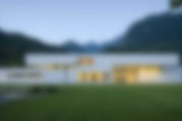 Modern two storey house with garden